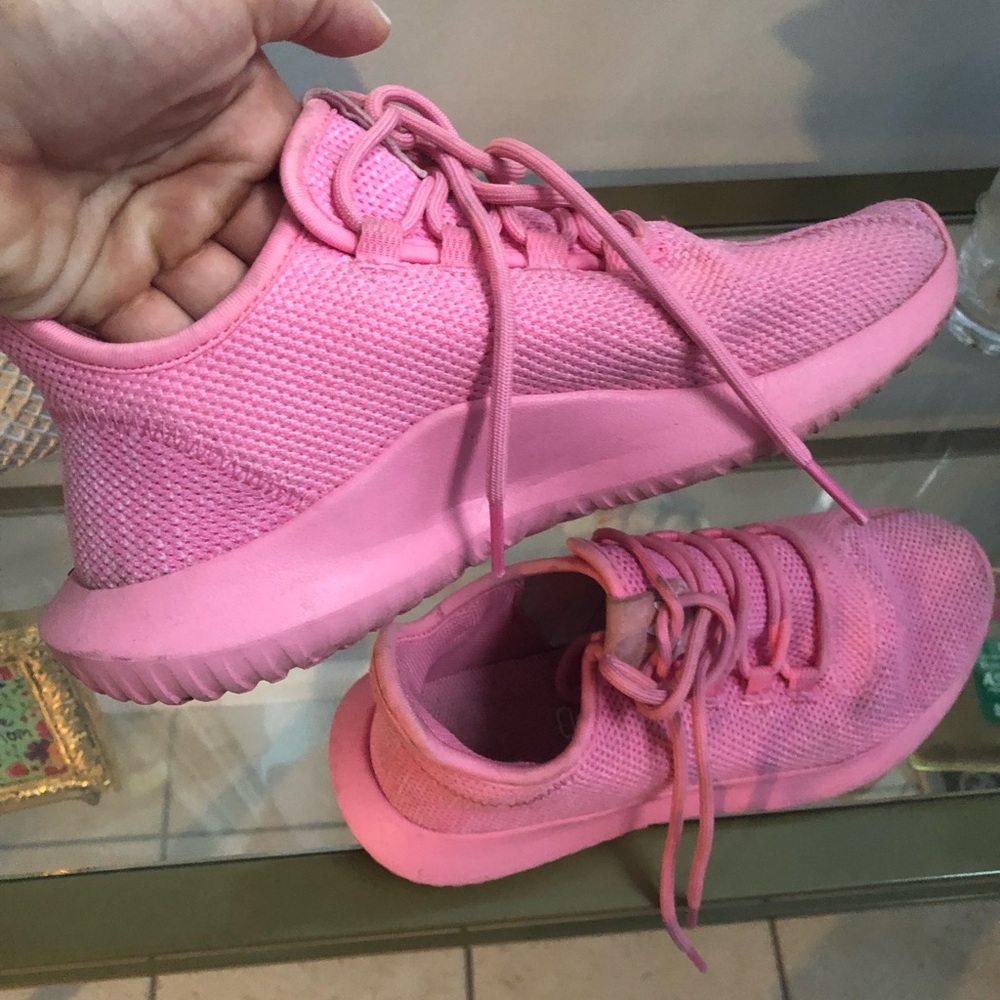Adidas pink tubular sneakers